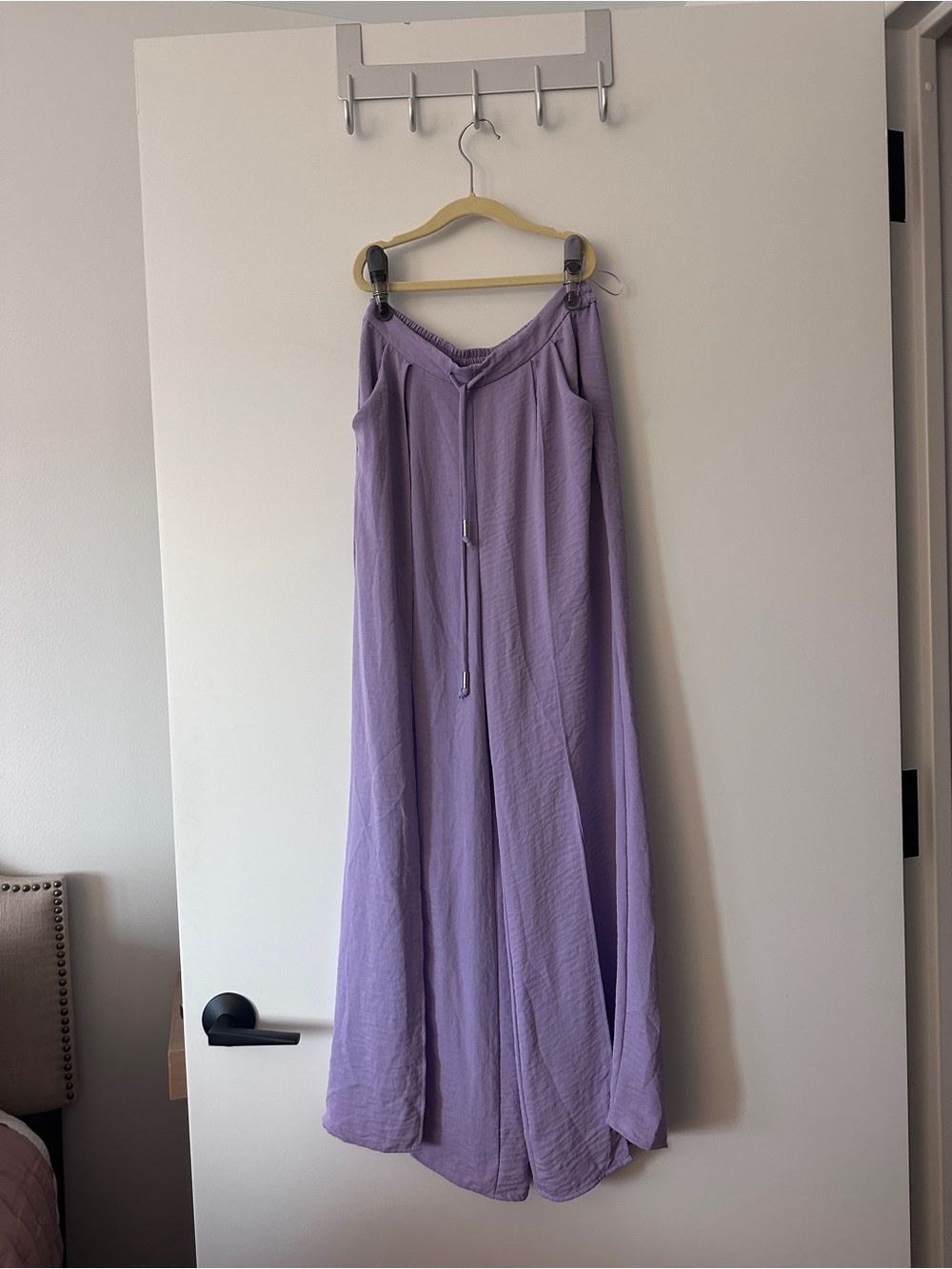 skylar + madison lavender wide leg pant with slit